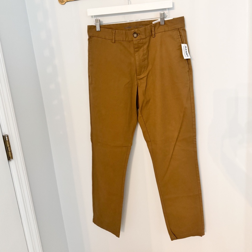 Old Navy Men's Chino Pants in Khaki Brown - Slim Fit